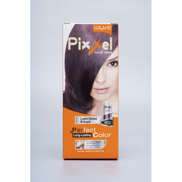 LOLANE PIXXEL COLOR CREAM P19 LIGHT VIOLET BROWN 5.22