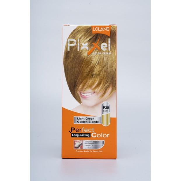 LOLANE PIXXEL COLOR CREAM P25 LIGHT GREEN GOLDEN BLONDE 8.37