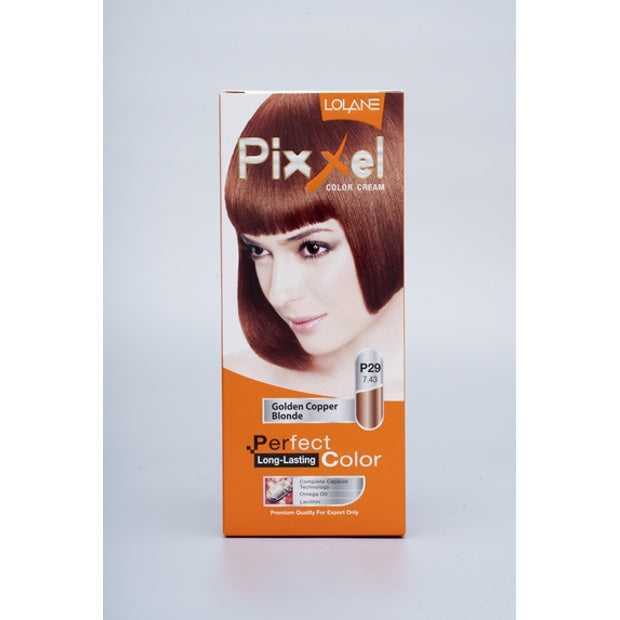 LOLANE PIXXEL COLOR CREAM P29 GOLDEN COPPER BLONDE 7.43