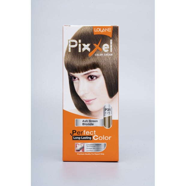 LOLANE PIXXEL COLOR CREAM P31 ASH GREEN BLONDE 7.71